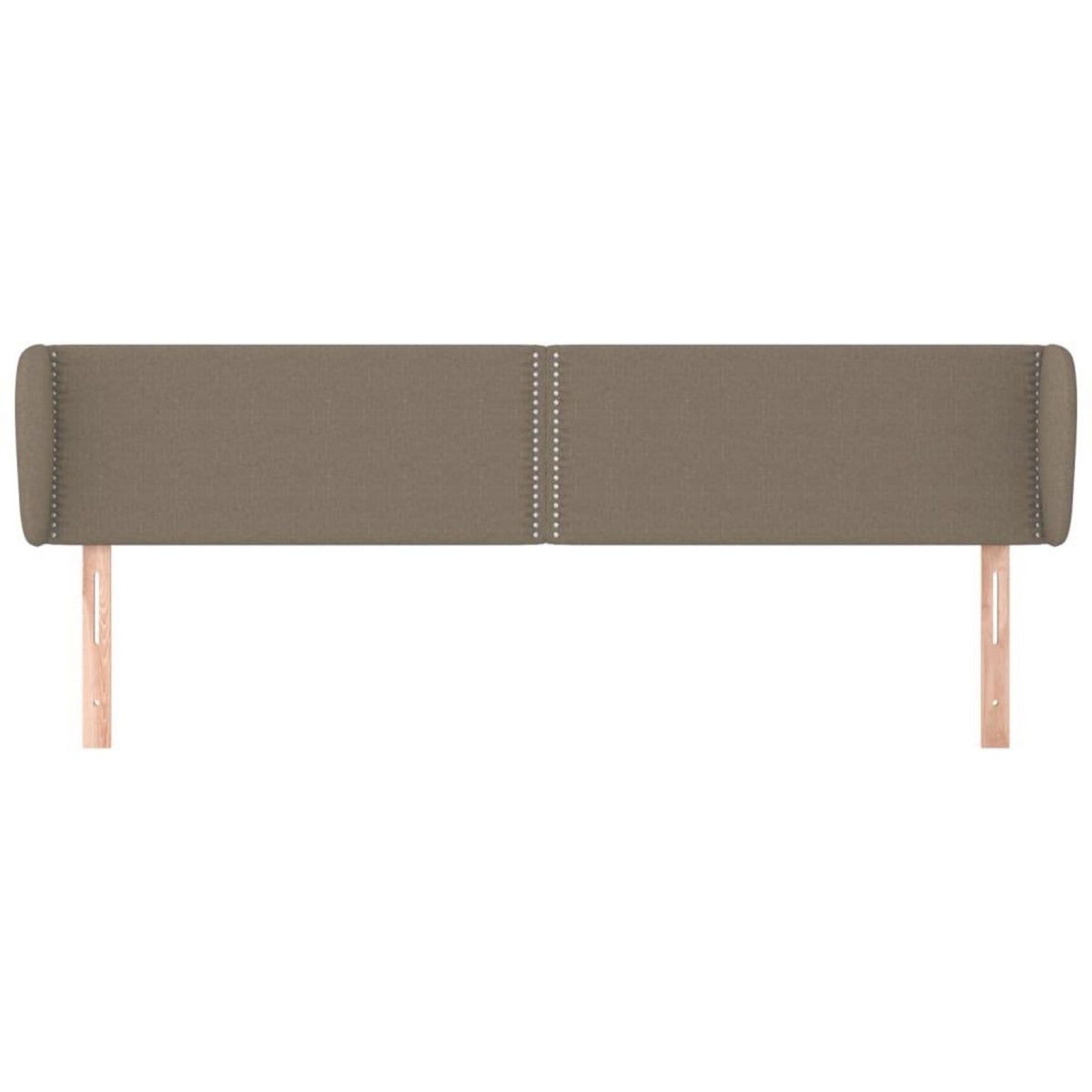 VIDAXL Tete de lit avec oreilles Taupe 163x23x78/88 cm Tissu