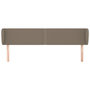 Voir la diapositive 3 : VIDAXL Tete de lit avec oreilles Taupe 163x23x78/88 cm Tissu