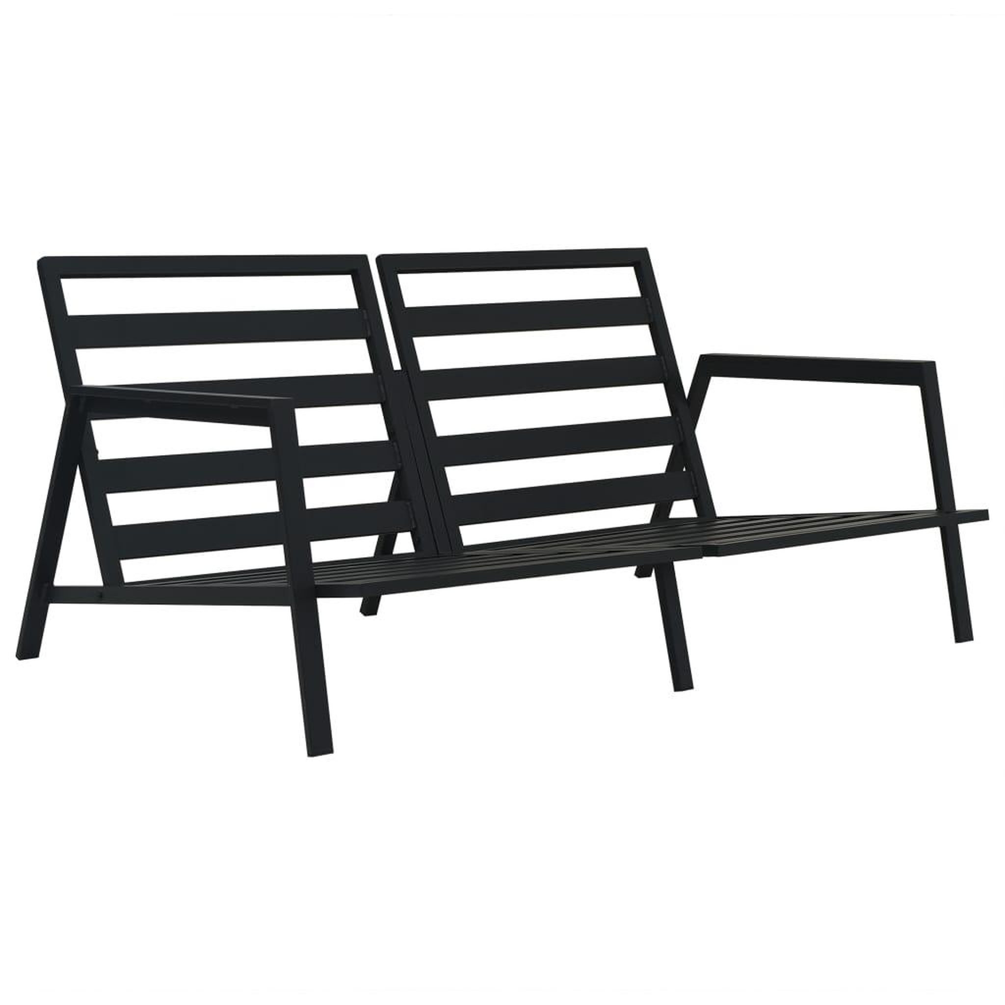 Voir la diapositive 3 : VIDAXL Salon de jardin 5 pcs avec coussins aluminium gris fonce