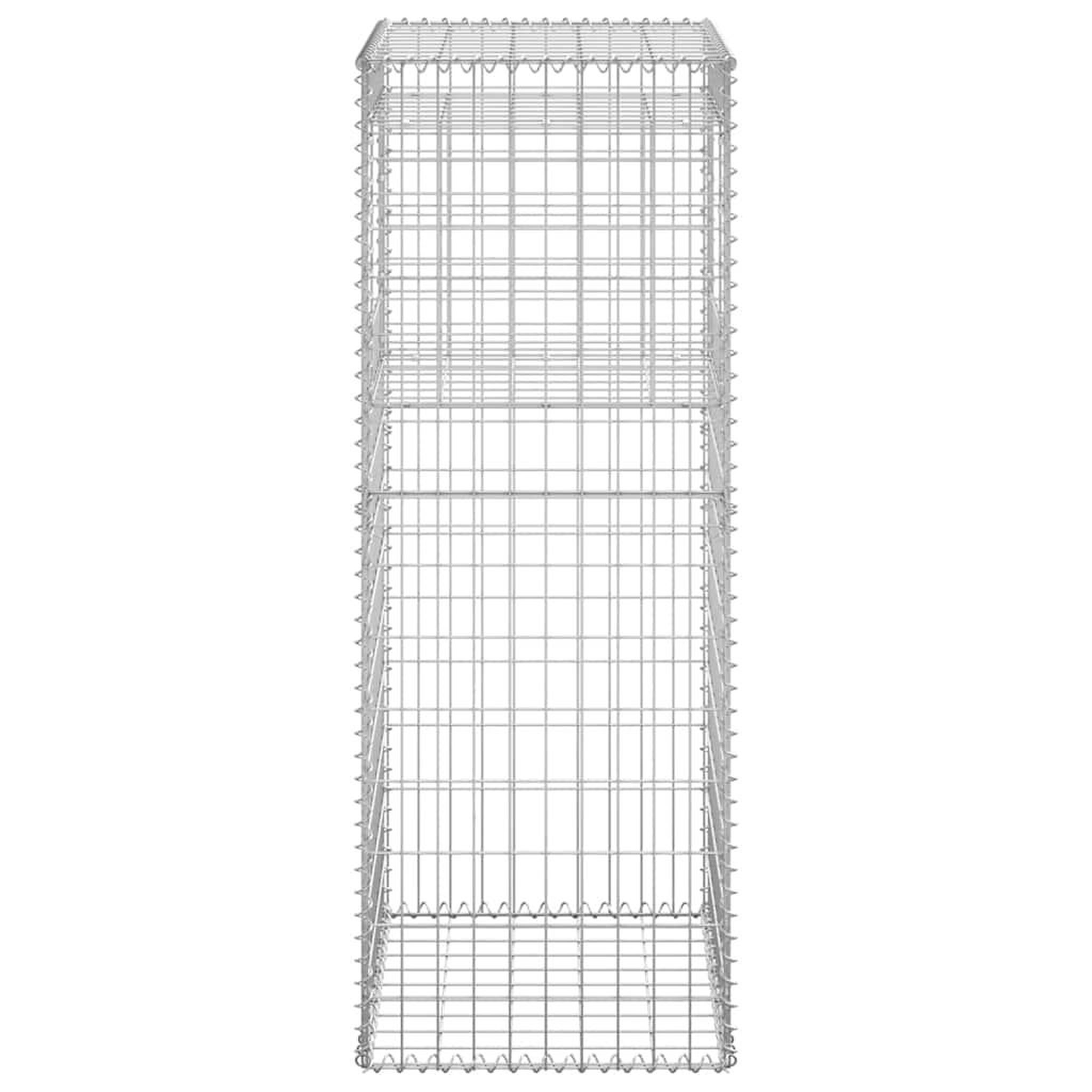 Voir la diapositive 4 : VIDAXL Poteau a panier de gabion 50x50x140 cm Fer