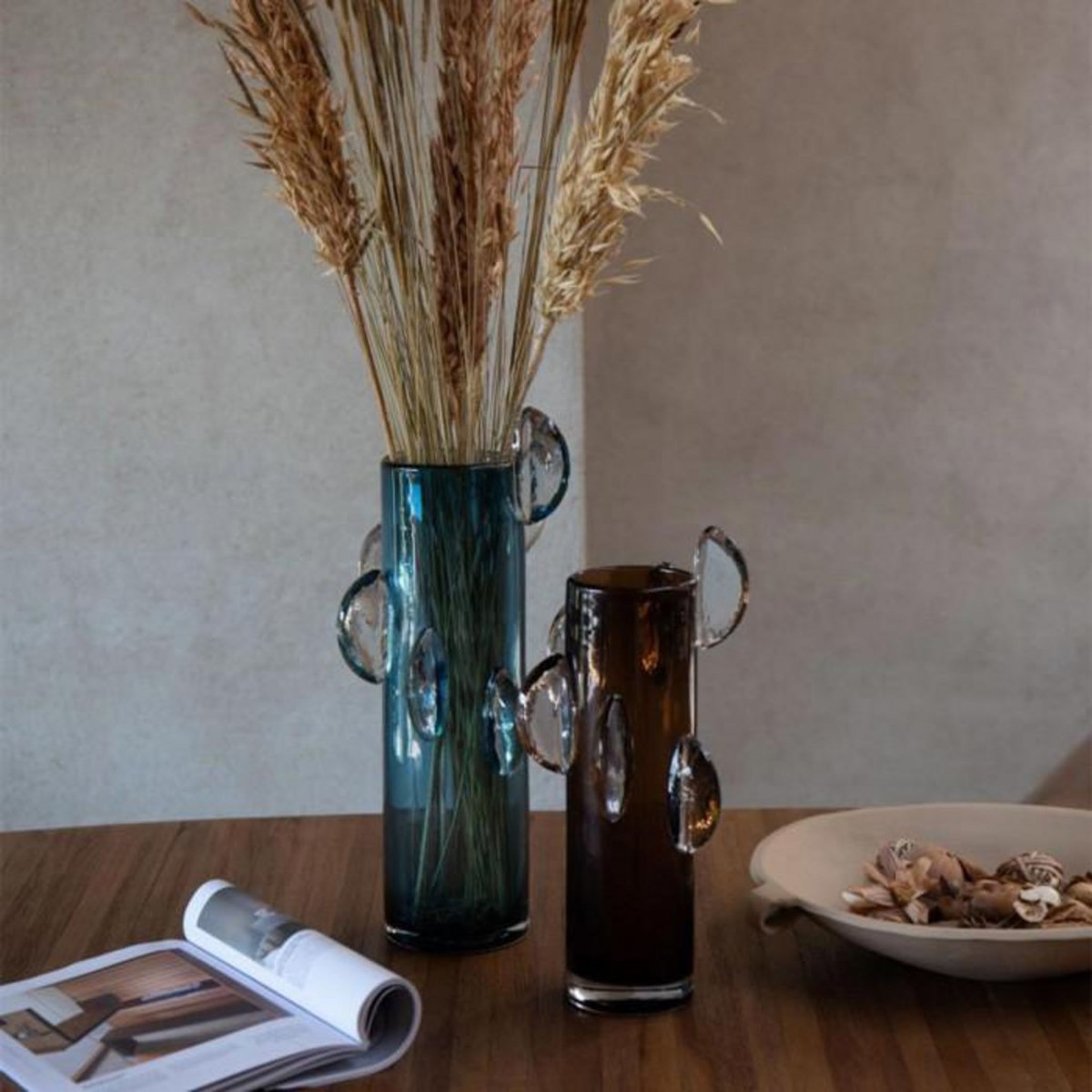 Paris Prix Vase Design en Verre  Steggy  37cm Marron