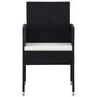 Voir la diapositive 3 : VIDAXL Chaises de jardin coussins blanc creme 2pcs noir resine tressee