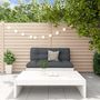 Voir la diapositive 1 : VIDAXL Salon de jardin 2 pcs avec coussins blanc bois massif