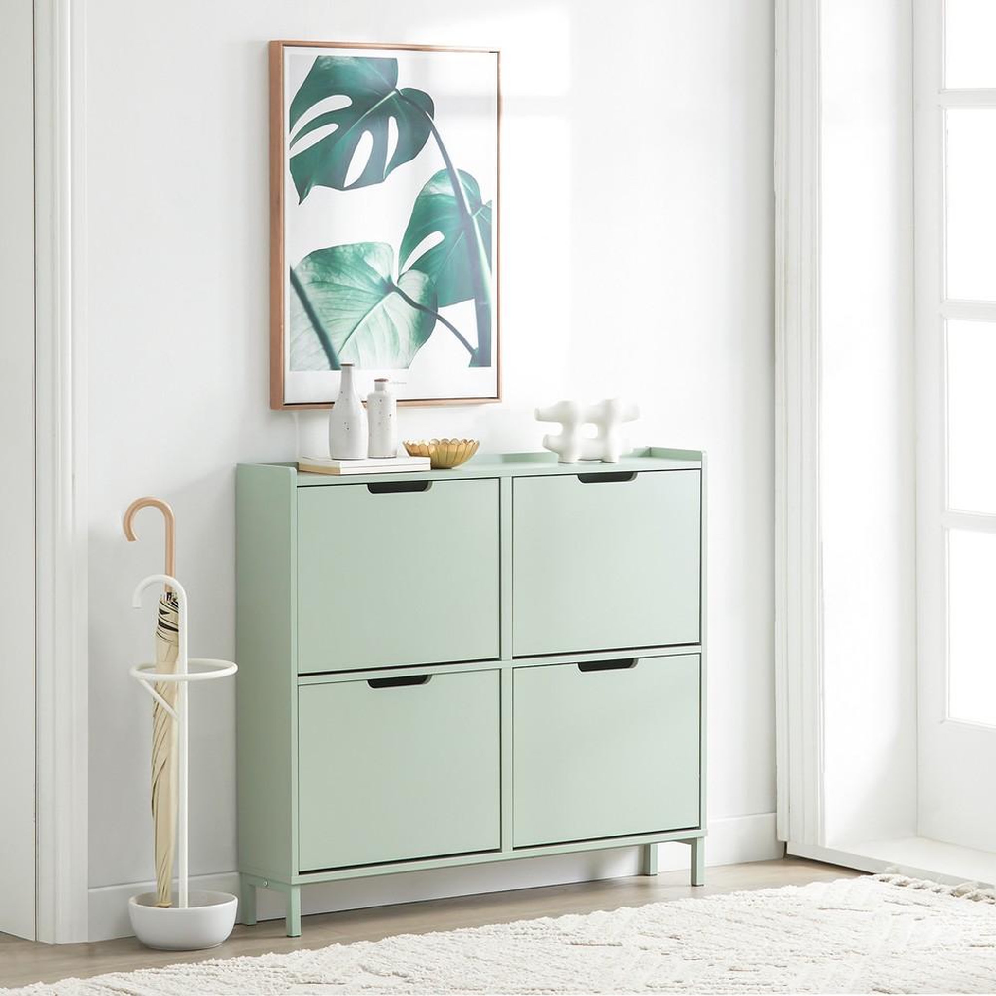Voir la diapositive 2 : SOBUY SoBuy - Meuble À Chaussures 4 portes - Minimaliste - FSR100