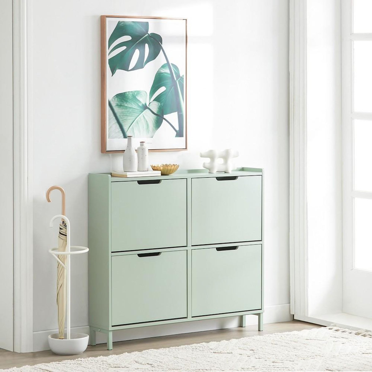 SOBUY SoBuy - Meuble À Chaussures 4 portes - Minimaliste - FSR100