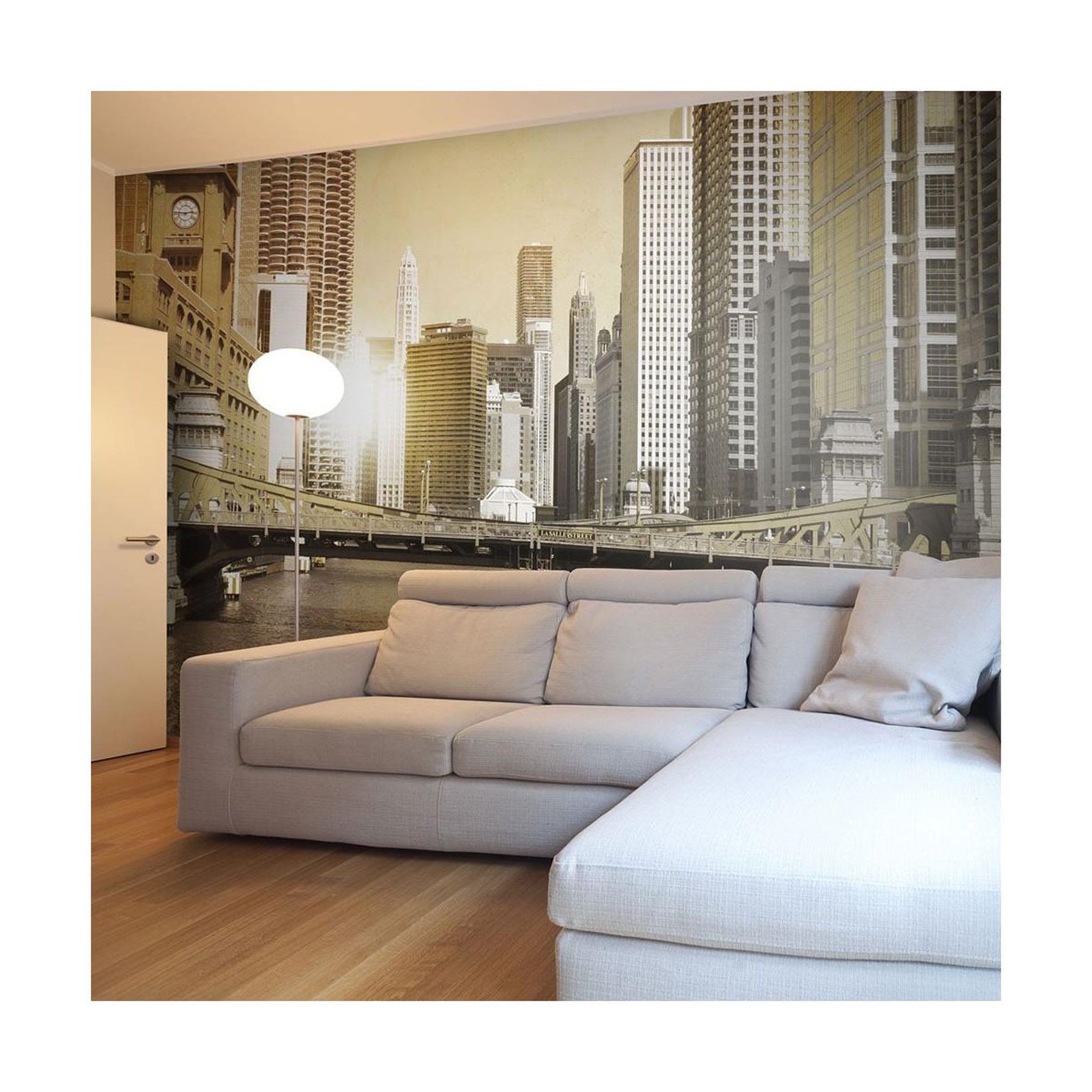 Paris Prix Papier peint  chicago's bridge vintage effect. Coloris disponibles : Multicolore