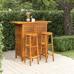 VIDAXL Ensemble de bar de jardin 3 pcs Bois d'acacia solide