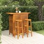 Voir la diapositive 1 : VIDAXL Ensemble de bar de jardin 3 pcs Bois d'acacia solide