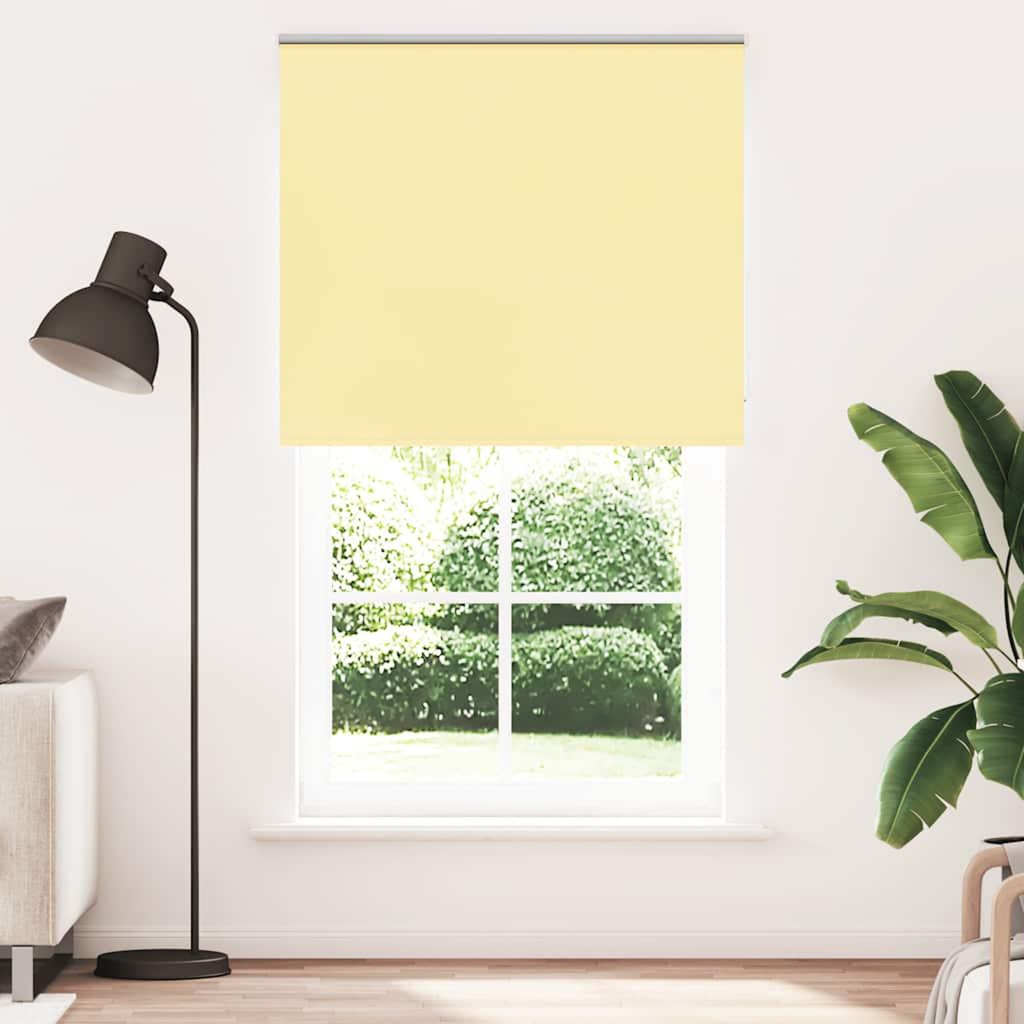 Voir la diapositive 2 : VIDAXL Store enrouleur occultant jaune largeur du tissu 126,6 cm