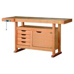 OUTIFRANCE Établi 1.50x0.50m 4tiroirs+1 porte