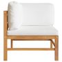 Voir la diapositive 3 : VIDAXL Canapes d'angle 2 pcs avec coussins creme Bois de teck solide