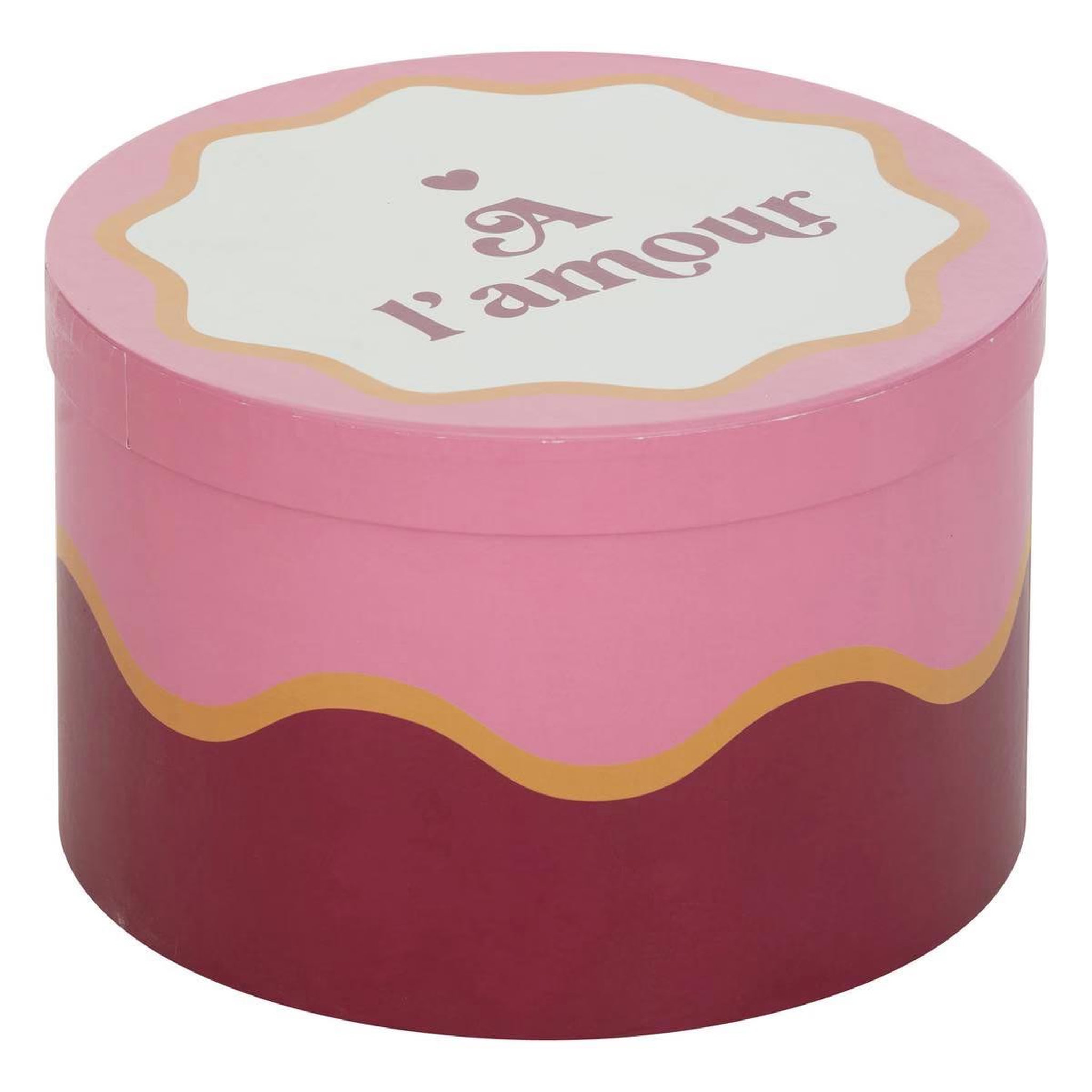 Voir la diapositive 4 : ATMOSPHERA Lot de 4 boîtes déco  chéri  25cm rouge