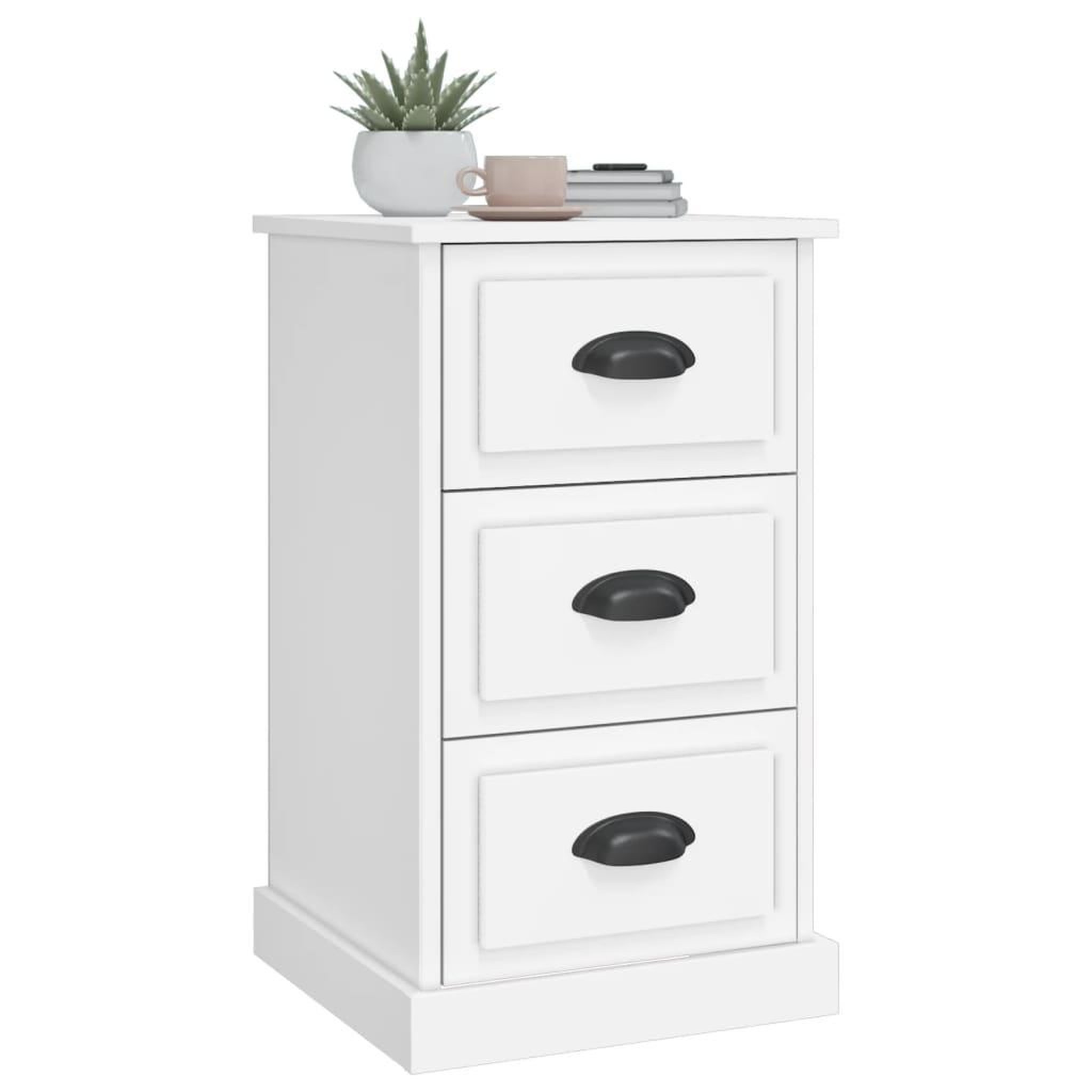 Voir la diapositive 4 : VIDAXL Table de chevet blanc 39x39x67 cm bois d'ingenierie