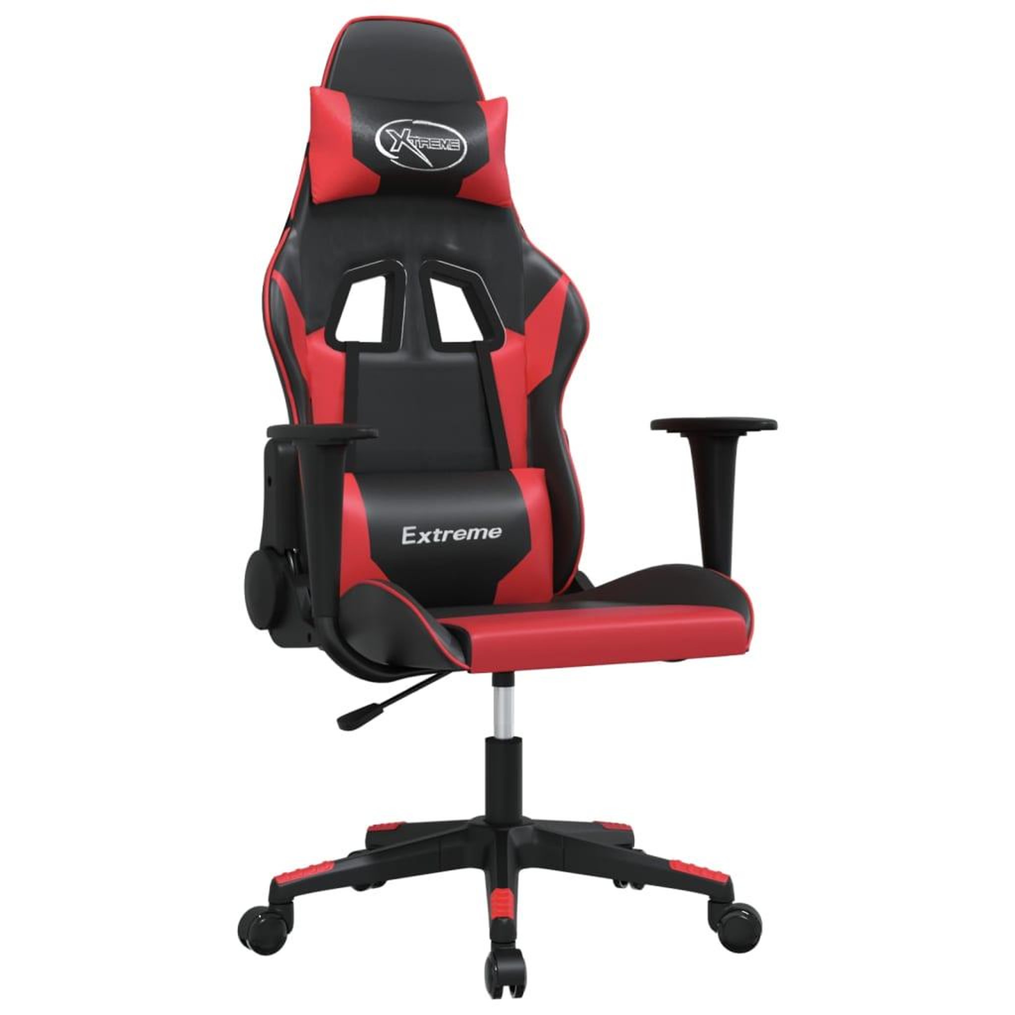 Voir la diapositive 2 : VIDAXL Chaise de jeu de massage Noir et rouge Similicuir