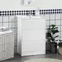 KLEANKIN Meuble sous-vasque - vasque céramique incluse - 2 tiroirs - dim. 61L x 37l x 88H cm - blanc laqué