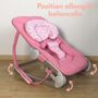 Voir la diapositive 5 : BAMBISOL Bambisol Transat Balancelle Bébé Luxe | Velours, Cale-Tête Réglable | Full Rose