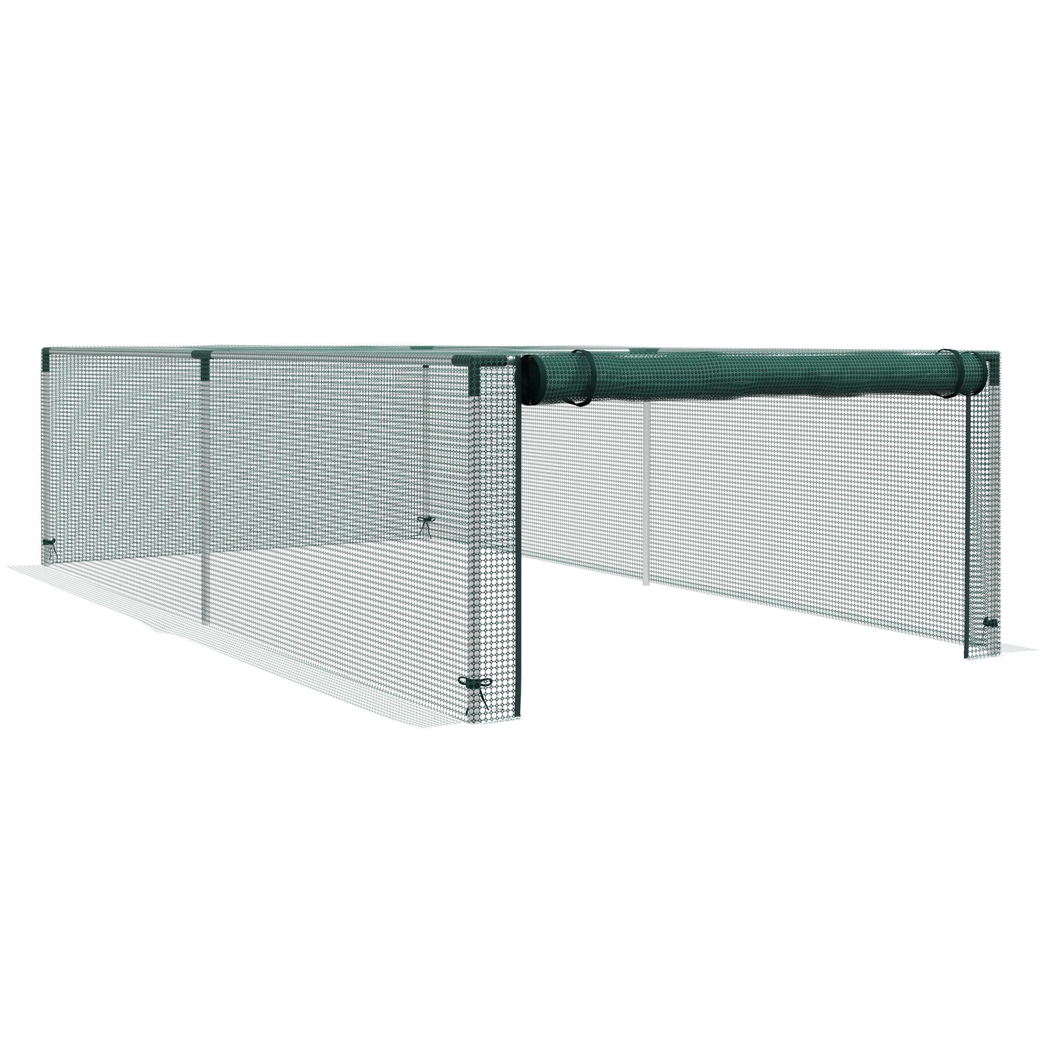 OUTSUNNY Serre de jardin serre à tomates filet protection porte HDPE vert