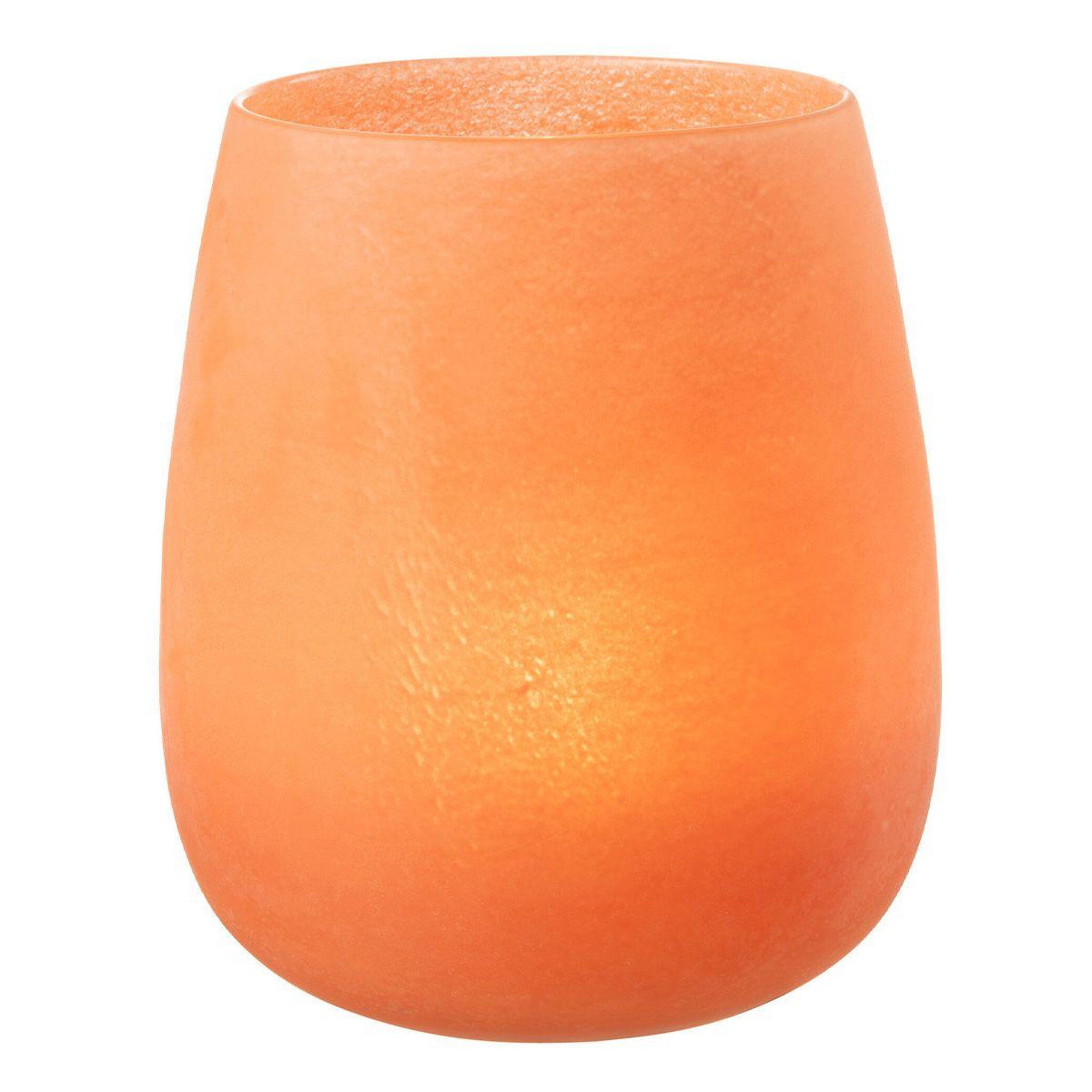 Voir la diapositive 1 : J-LINE Vase Déco en Verre  Givré  27cm Corail