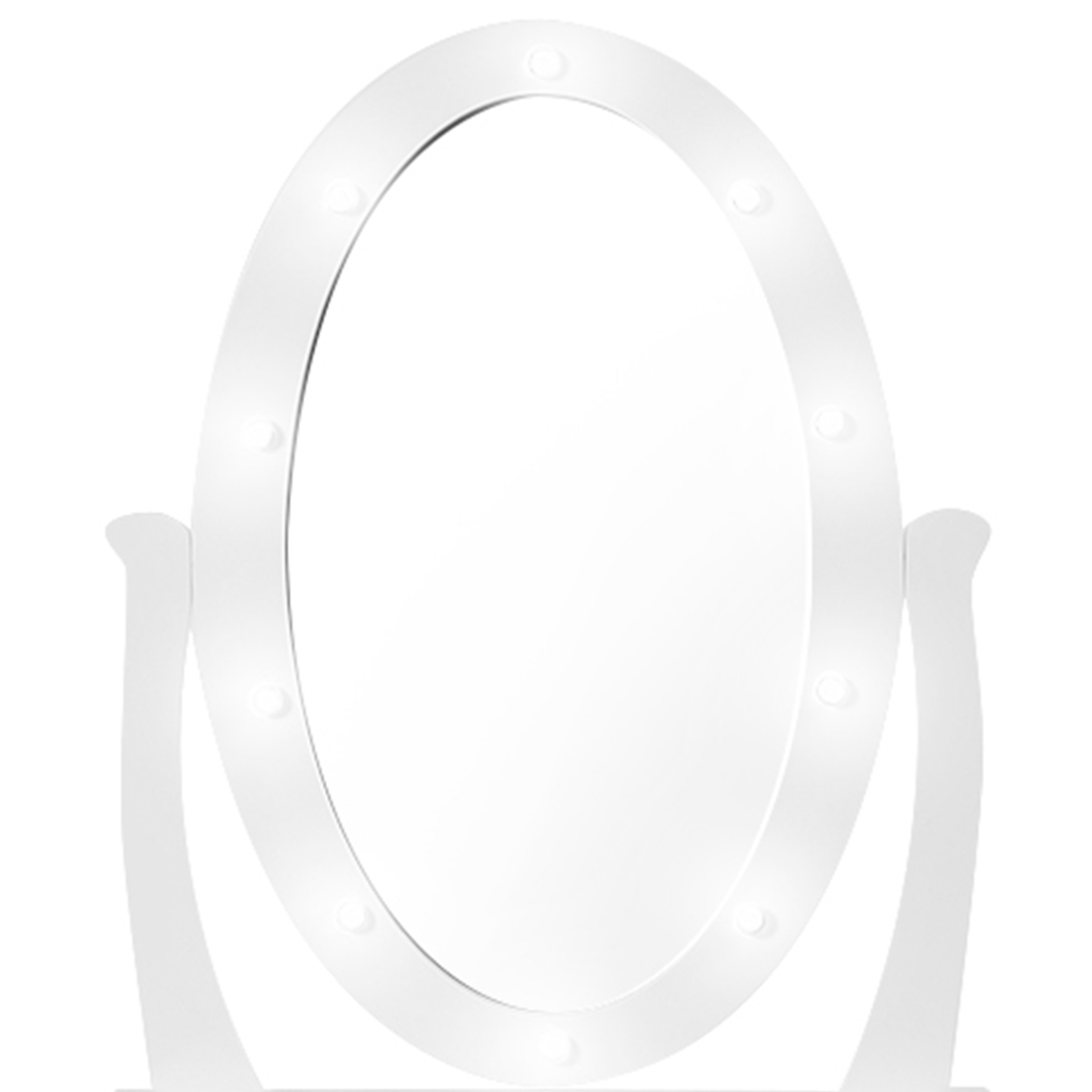 Voir la diapositive 4 : ID MARKET Coiffeuse bella avec miroir led et tabouret
