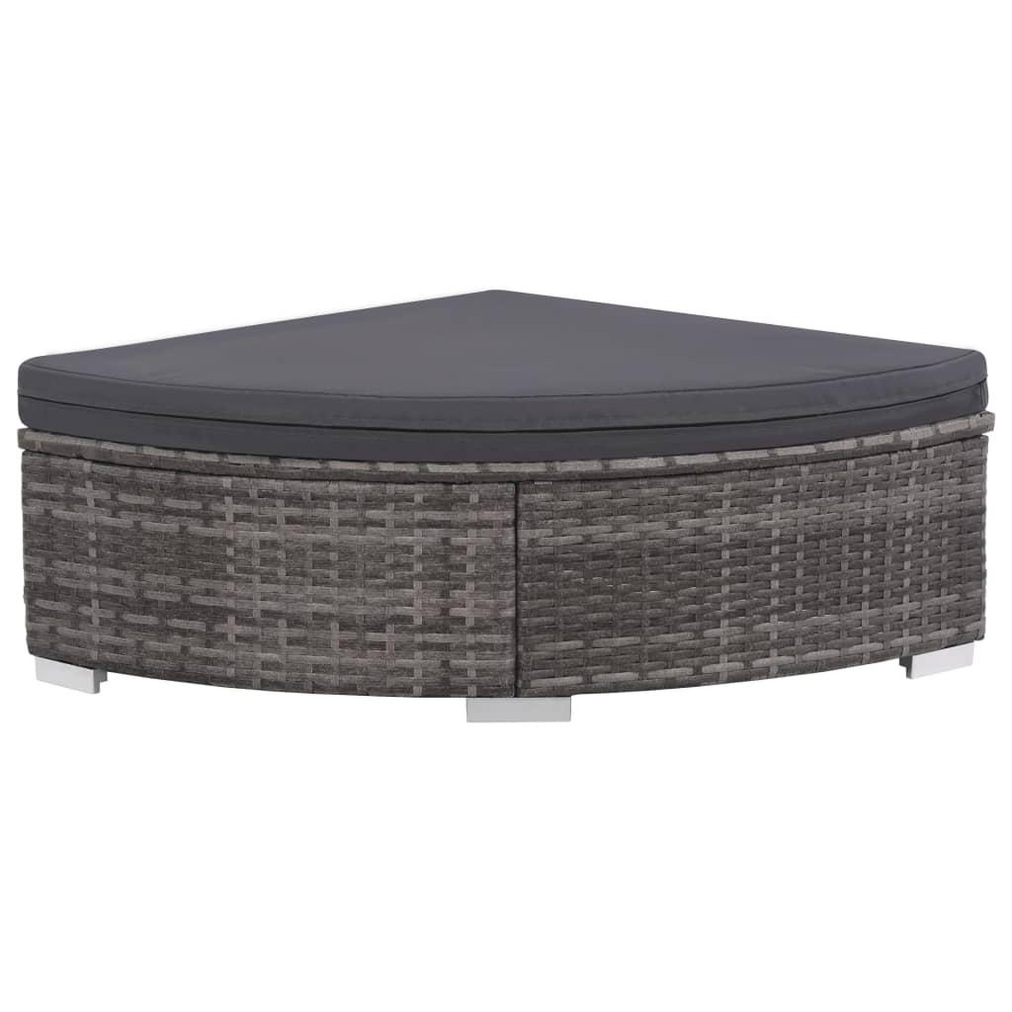 Voir la diapositive 5 : VIDAXL Salon de jardin 6 pcs avec coussins resine tressee gris
