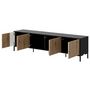 Voir la diapositive 2 : BEST MOBILIER Cambridge - meuble tv - effet bois et noir - 200 cm