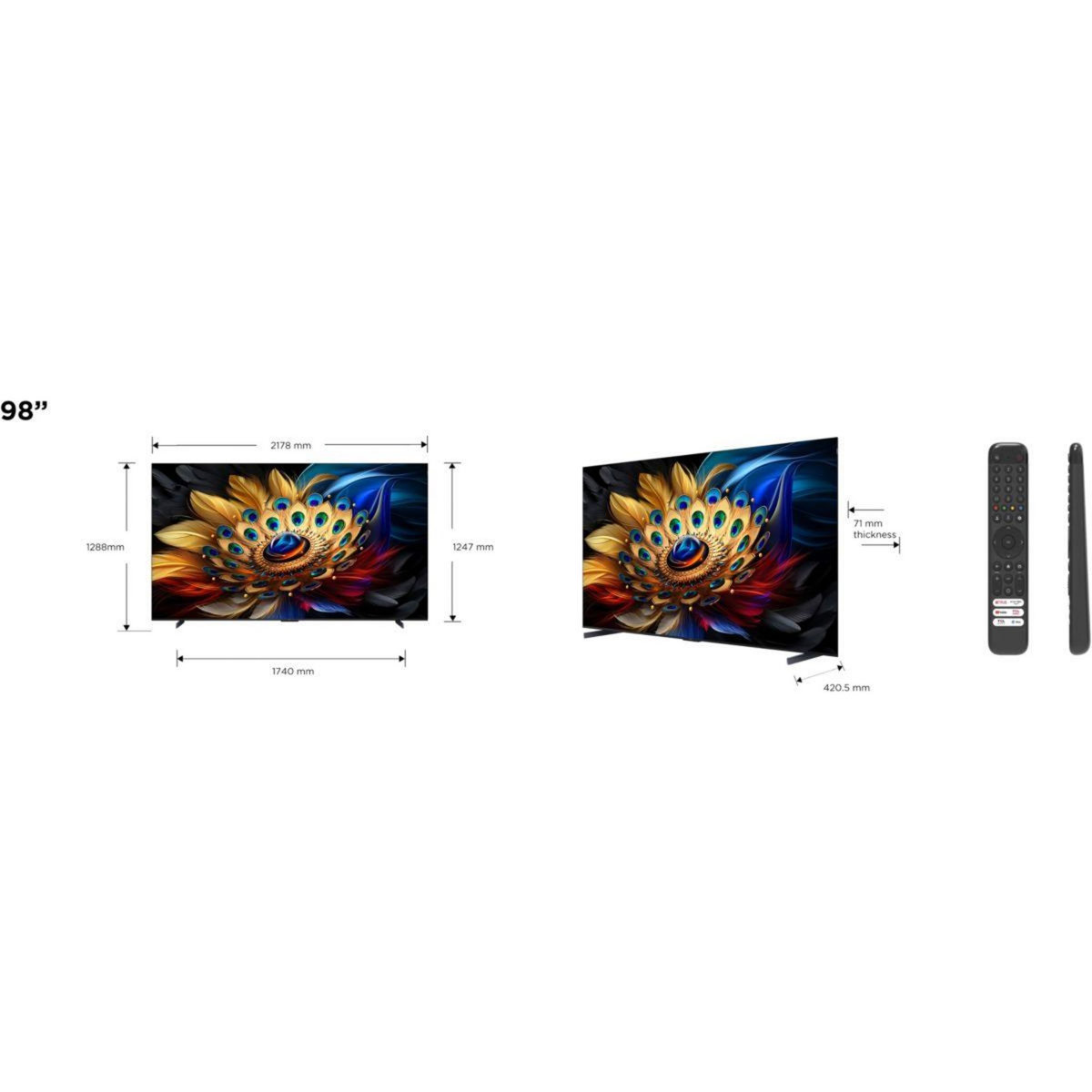 TCL TV QLED 98C655-98 pouces (248cm)