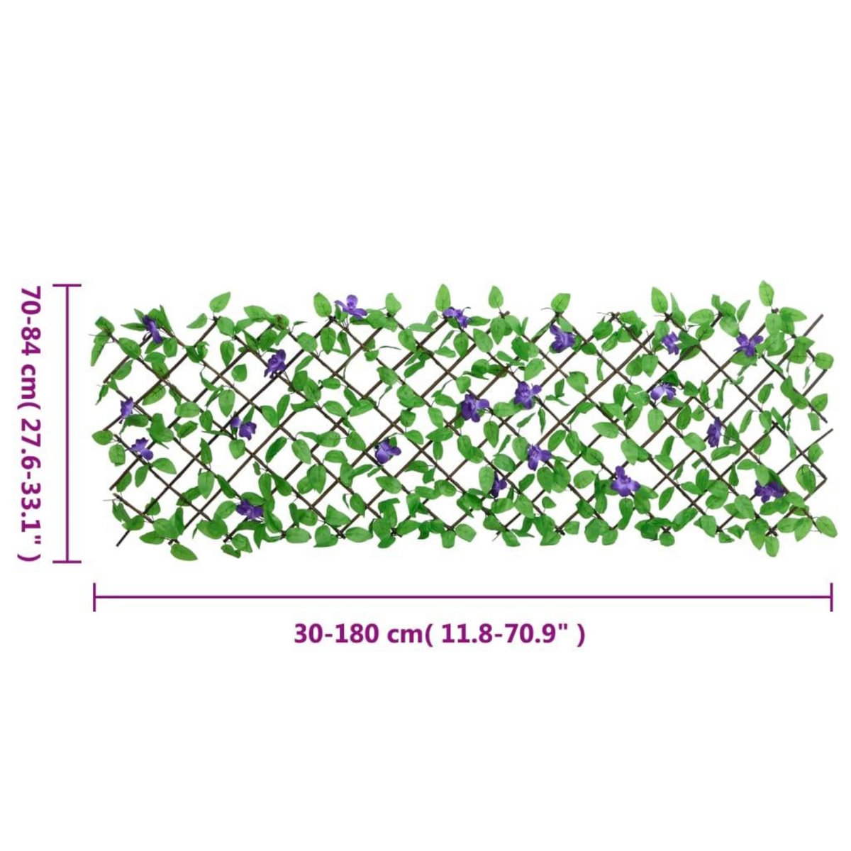 VIDAXL vidaXL Treillis de lierre artificiel extensible vert 180x70 cm