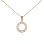 Voir la diapositive 1 : L'ATELIER D'AZUR Collier - Pendentif Or Jaune Cercle Serti de Zirconiums - Chaine Dorée Offerte