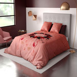 Les Ateliers du Linge Parure housse de couette 100% coton 47 fils-cancan dream. Coloris disponibles : Rose