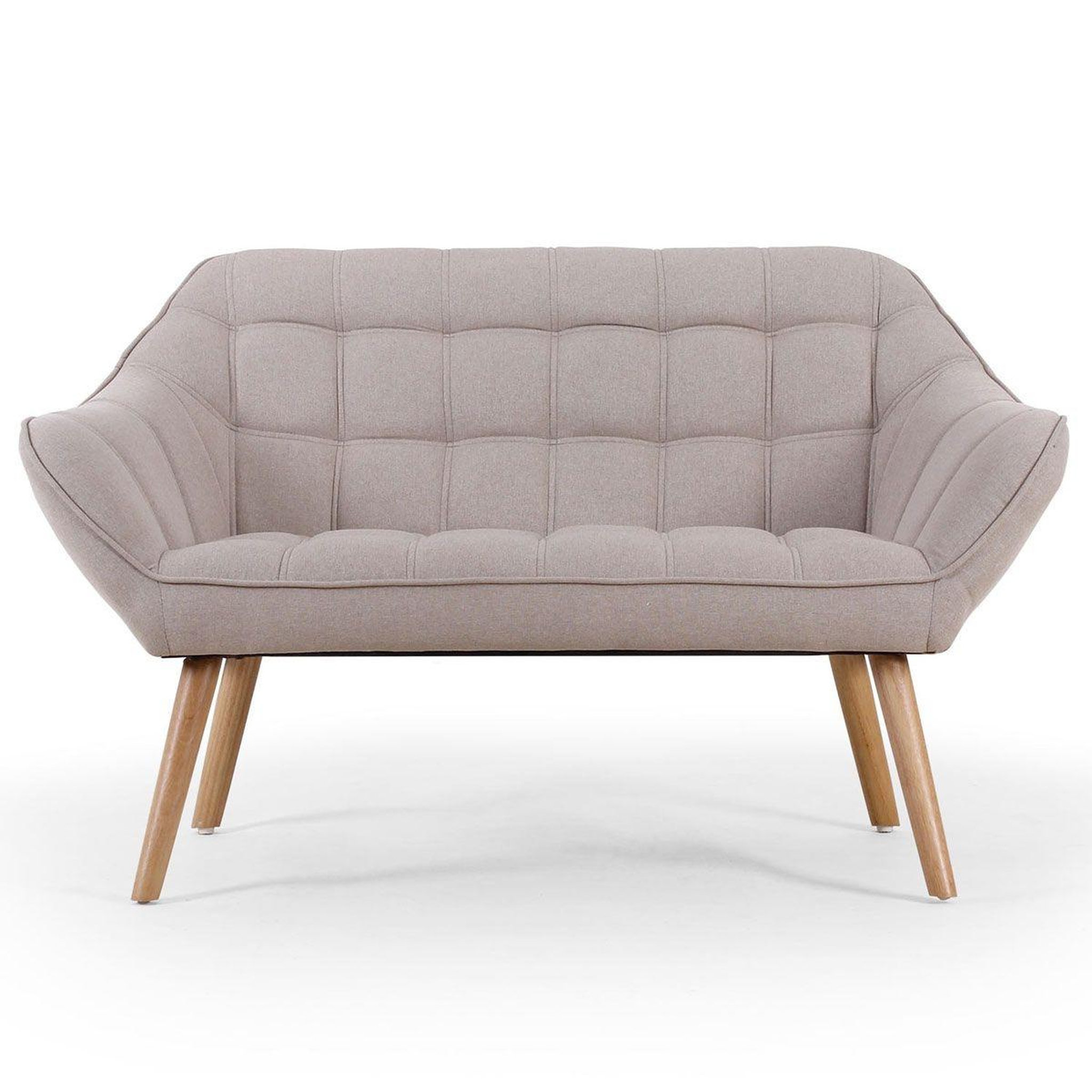 Voir la diapositive 2 : Paris Prix Canapé 2 places scandinave  taone  128cm beige
