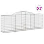 Voir la diapositive 2 : VIDAXL Paniers a gabions arques 7 pcs 300x50x100/120 cm fer galvanise