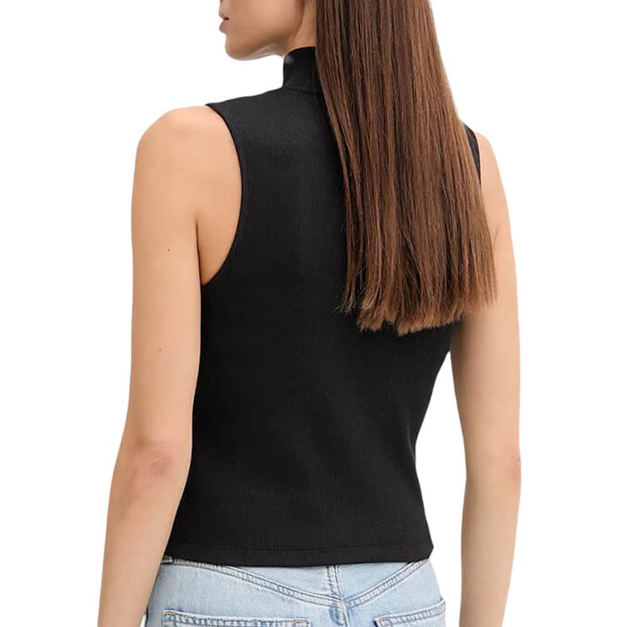 Voir la diapositive 2 : CALVIN KLEIN JEANS Top Noir Femme Calvin Klein Jeans A- Woven