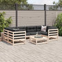 Voir la diapositive 3 : VIDAXL Salon de jardin 7 pcs avec coussins bois de pin massif