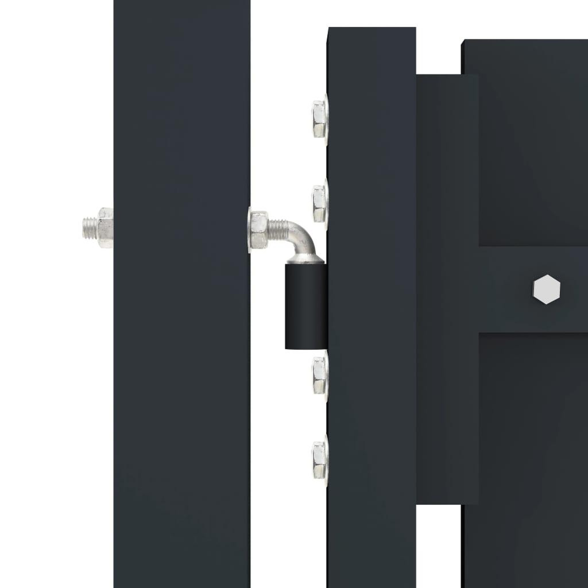 Voir la diapositive 5 : VIDAXL Portail de cloture a double porte Acier 306x125 cm Anthracite