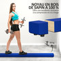 Voir la diapositive 6 : HOMCOM Poutre gymnastique pliable 240 cm - poutre d'équilibre antidérapante - bois de pin revêtement flanelle bleu