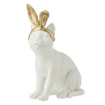 Paris Prix Statuette Déco Chat  Oreille  28cm Blanc