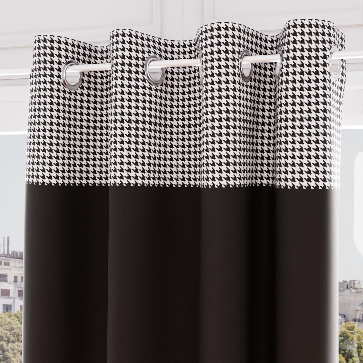 SOLEIL D'OCRE Rideau à oeillets en coton 135x250 cm VICTORIA, par Soleil d'Ocre