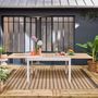Voir la diapositive 2 : SWEEEK Table de jardin ELORA extensible aluminium, 8 places