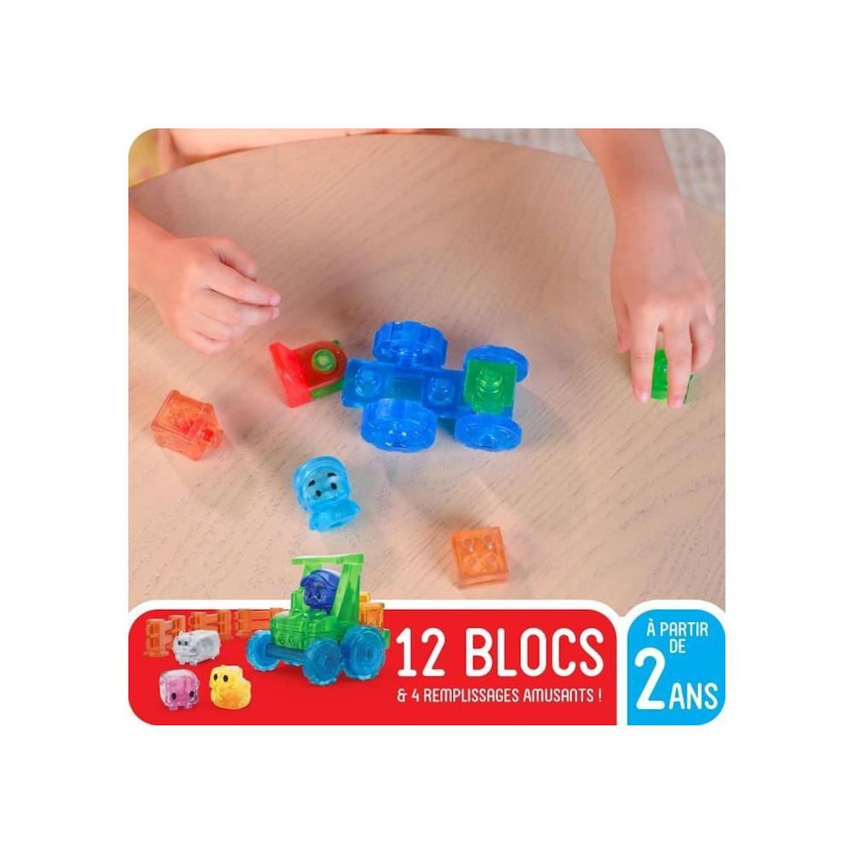 GOLIATH Coffret tracteur - Jeu de construction - JELLY BLOX - GOLIATH - Briques souples et flexibles - Des 2 ans