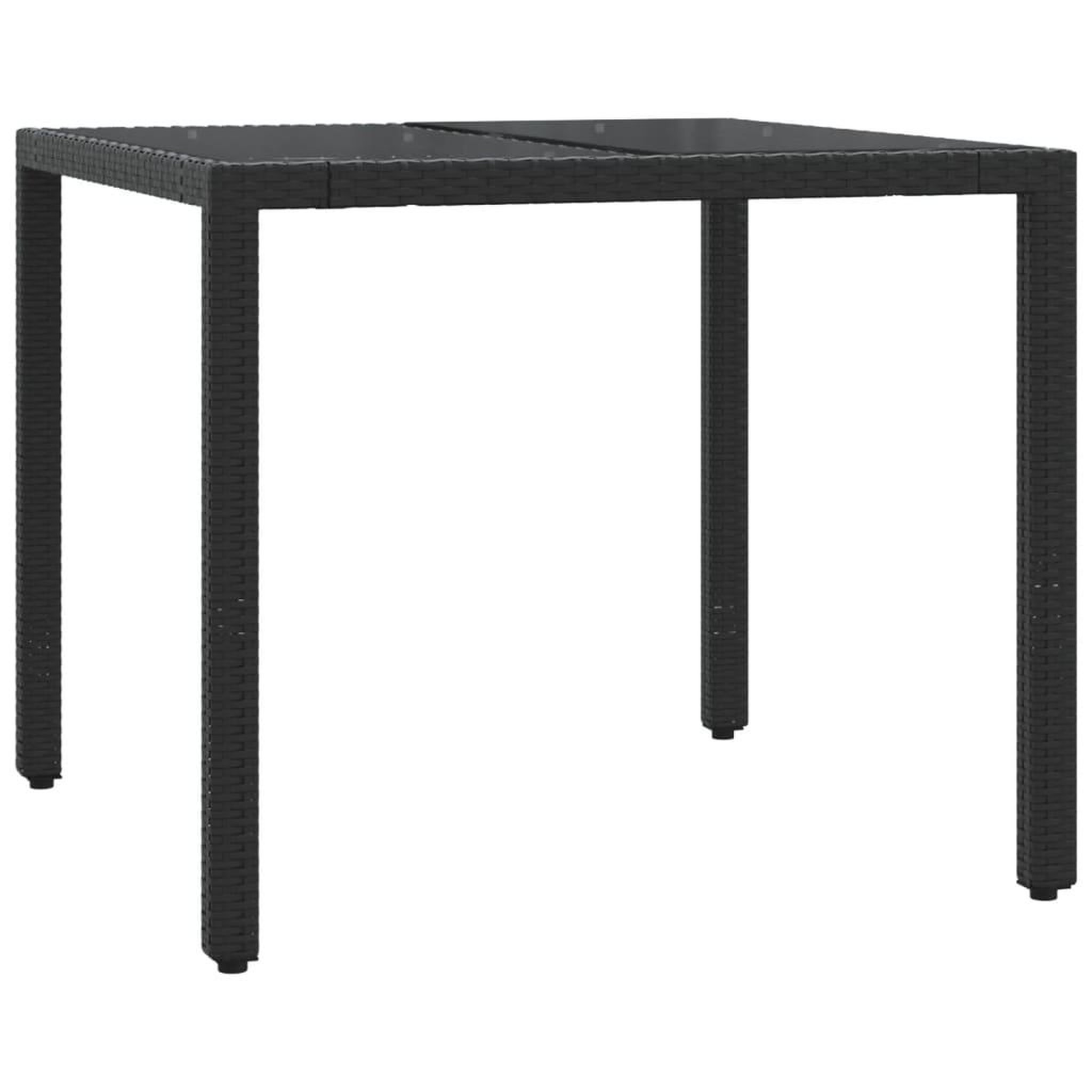 Voir la diapositive 4 : VIDAXL Ensemble a manger de jardin coussins 5pcs Noir Resine tressee