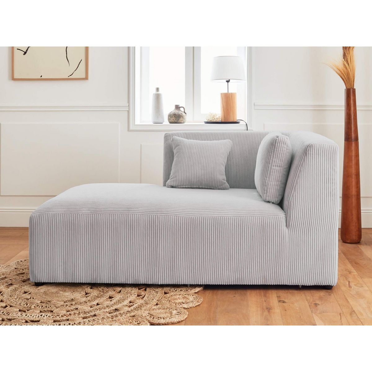 LISA DESIGN Victoire - canapé modulable d'angle gauche - 5 places - en velours côtelé