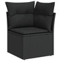 Voir la diapositive 4 : VIDAXL Salon de jardin 7 pcs avec coussins noir resine tressee