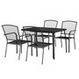 Voir la diapositive 3 : VIDAXL Ensemble a manger de jardin 5 pcs anthracite acier