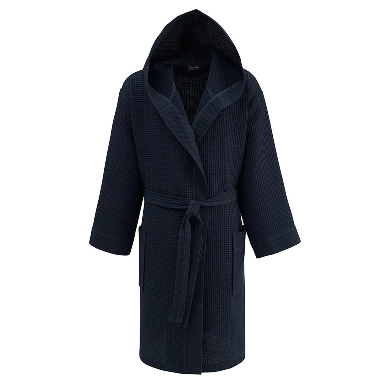 Sensei Maison Peignoir mi-long nid d'abeille SPA CAPUCHE