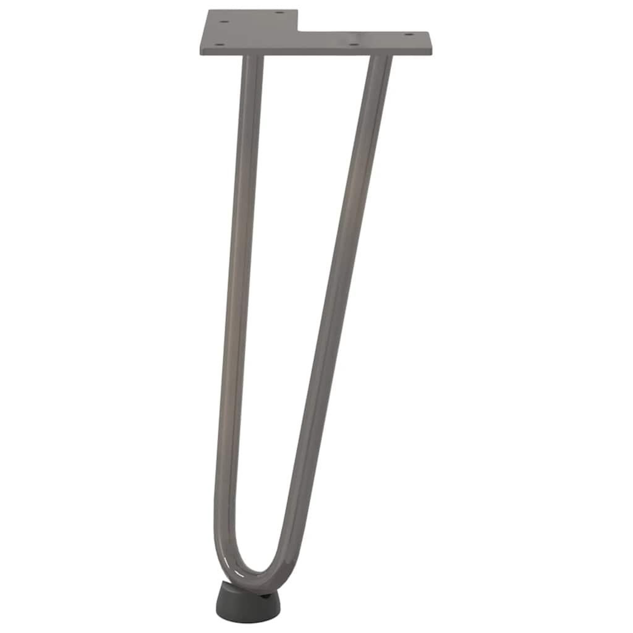 Voir la diapositive 5 : VIDAXL Pieds de table en forme d'epingle a cheveux 30 cm acier massif