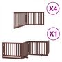 Voir la diapositive 2 : VIDAXL Barriere pour chien porte pliable 12 panneaux bois de peuplier