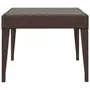 VIDAXL Table d'appoint marron 50x50x38 cm poly rotin et verre trempe