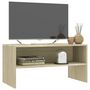Voir la diapositive 3 : VIDAXL Meuble TV Chene sonoma 80x40x40 cm Bois d'ingenierie