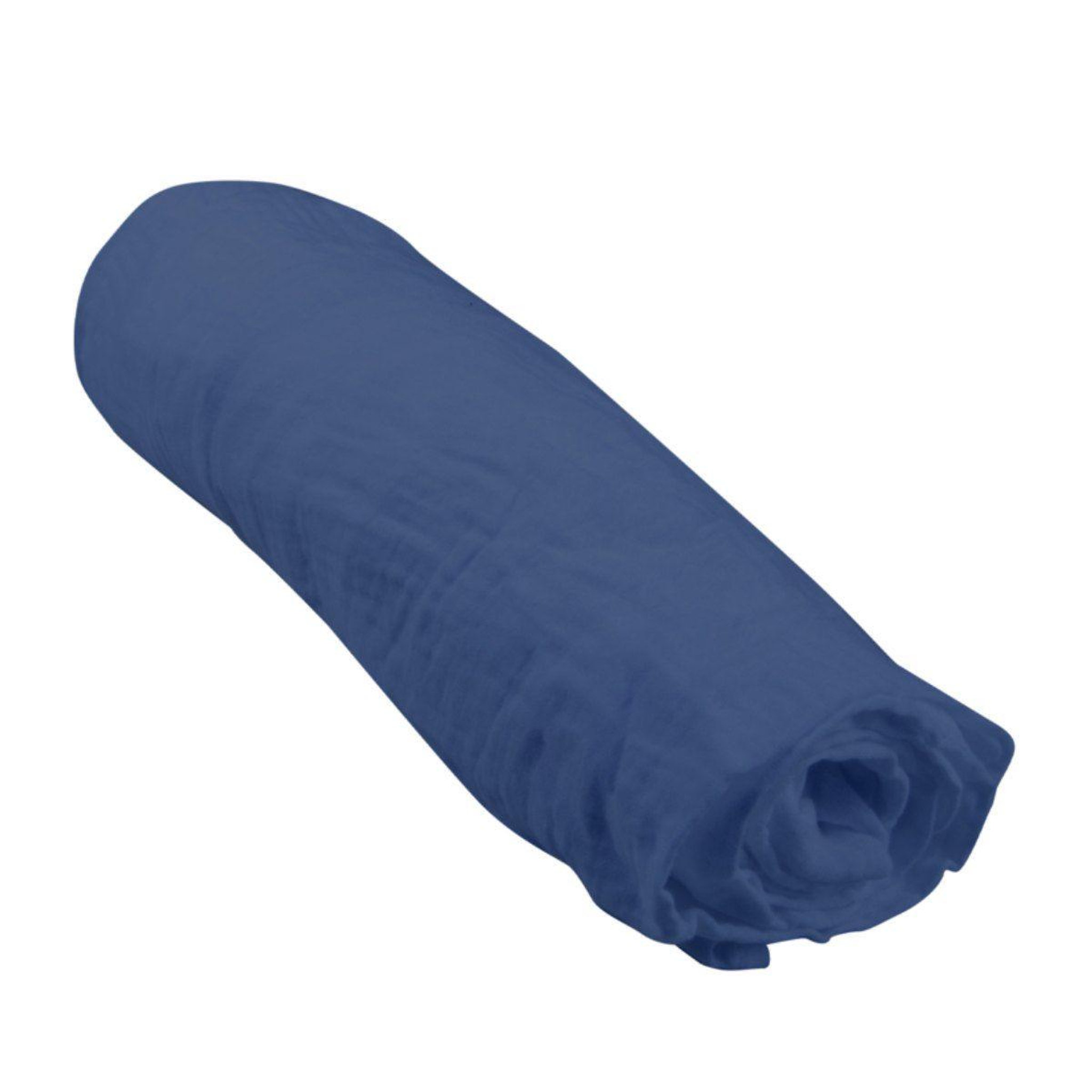 BEBE DOUCEUR Drap housse bébé  extensible  60x120cm bleu foncé