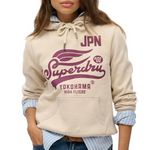 SUPERDRY Sweat  Femme Superdry High Flyers Hood. Coloris disponibles : Beige